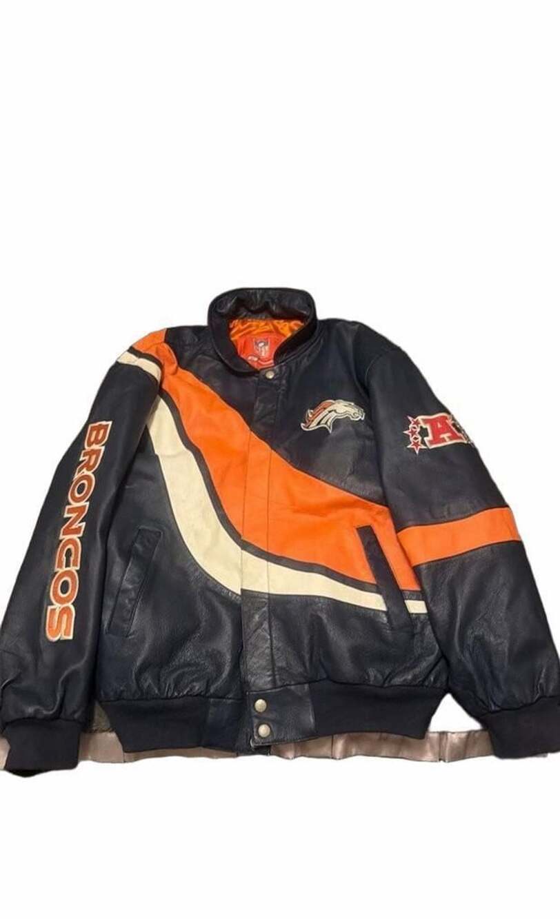 Reebok NFL Denver Broncos Leather Jacket